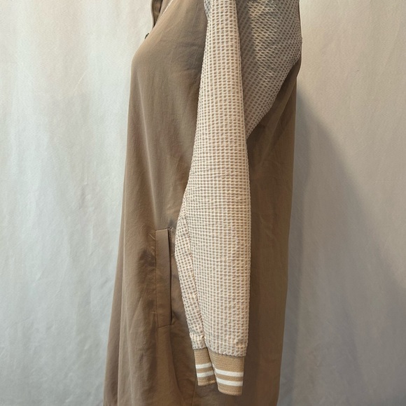Tan Hooded Women's Jacket - Picture 2 of 4